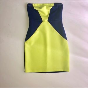 neon blue bodycon dress